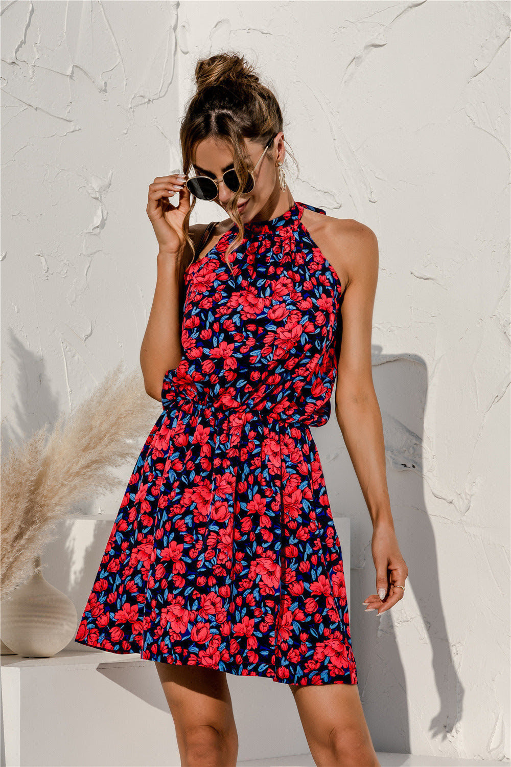 Summer Muse Dress - Floral Tie Neck With Open Back - Seldom Seen Styles