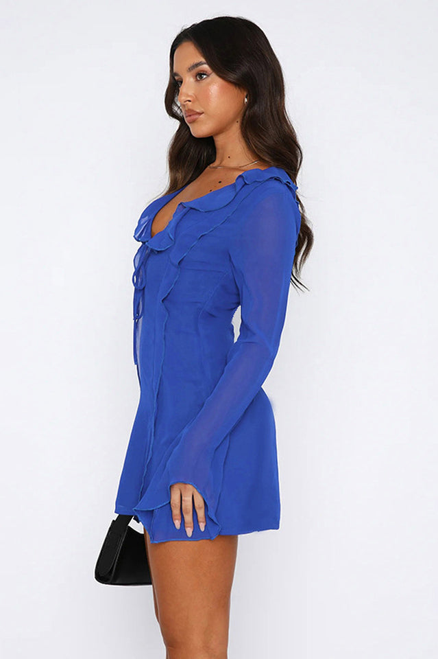 Surround Sound Mesh Mini Dress - Seldom Seen Styles