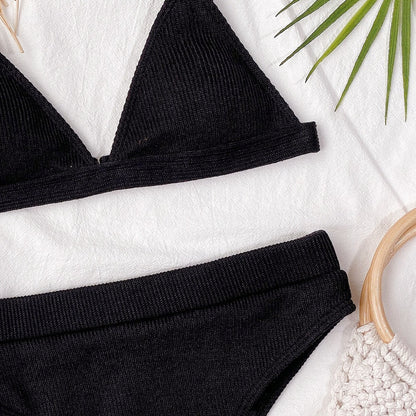 Swimsuit Bikini Hot Sale Solid Color Bikini Women's Two-Piece Swimsuit Triangle Bikini - Seldom Seen Styles