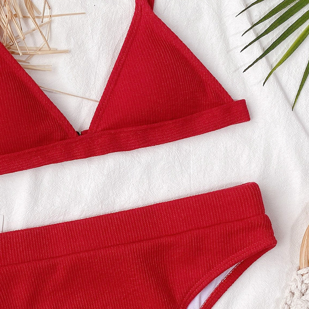 Swimsuit Bikini Hot Sale Solid Color Bikini Women's Two-Piece Swimsuit Triangle Bikini - Seldom Seen Styles