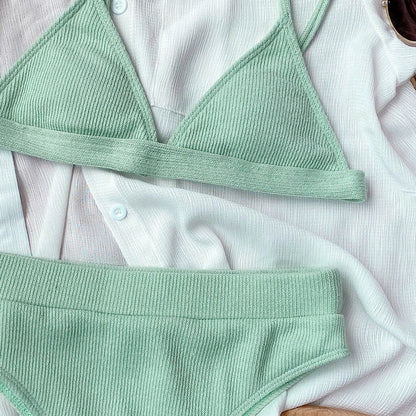 Swimsuit Bikini Hot Sale Solid Color Bikini Women's Two-Piece Swimsuit Triangle Bikini - Seldom Seen Styles