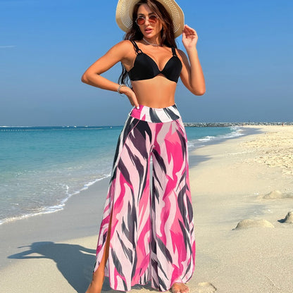 Swimsuit for Women2024New Style European and American Bikini Long Pants Three-Piece Swimsuit - Seldom Seen Styles