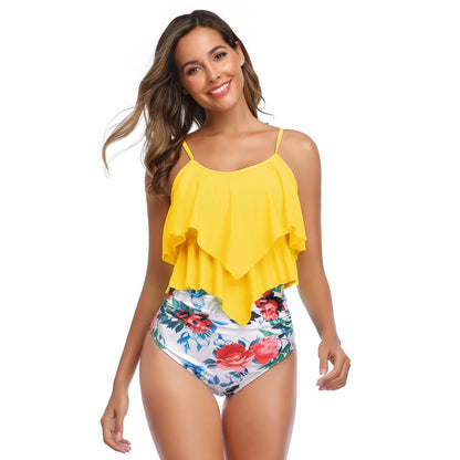 Tankini Swimsuits for Women High Waisted Swim Suit 2025 Bikini Sets Bathing Suits 2 PCS Tummy Control Ruffled Swimwear - Seldom Seen Styles