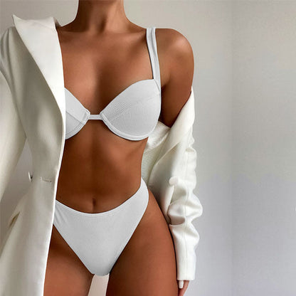 Tara Ribbed Style High Waist Bikini - Seldom Seen Styles