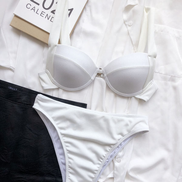 Tara Ribbed Style High Waist Bikini - Seldom Seen Styles