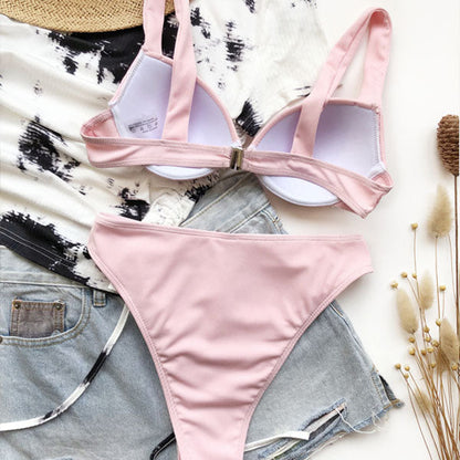 Tara Ribbed Style High Waist Bikini - Seldom Seen Styles