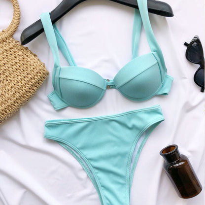 Tara Ribbed Style High Waist Bikini - Seldom Seen Styles