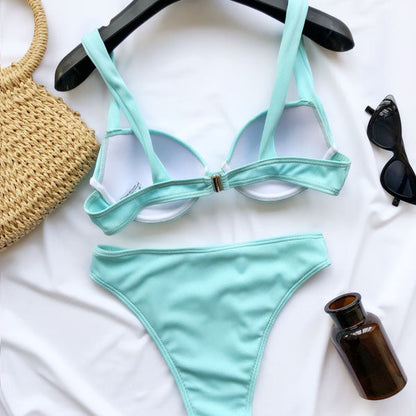 Tara Ribbed Style High Waist Bikini - Seldom Seen Styles