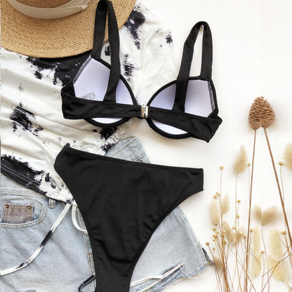 Tara Ribbed Style High Waist Bikini - Seldom Seen Styles