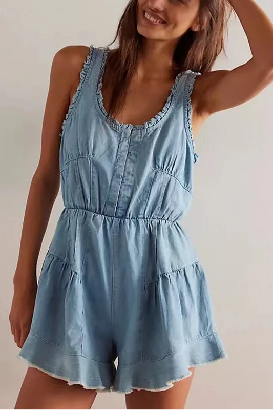 The Westlyn Playsuit Denim - Seldom Seen Styles