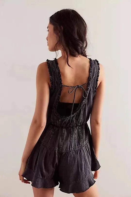 The Westlyn Playsuit Denim - Seldom Seen Styles