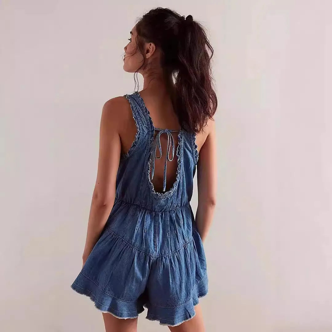The Westlyn Playsuit Denim - Seldom Seen Styles