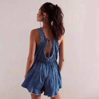 The Westlyn Playsuit Denim - Seldom Seen Styles