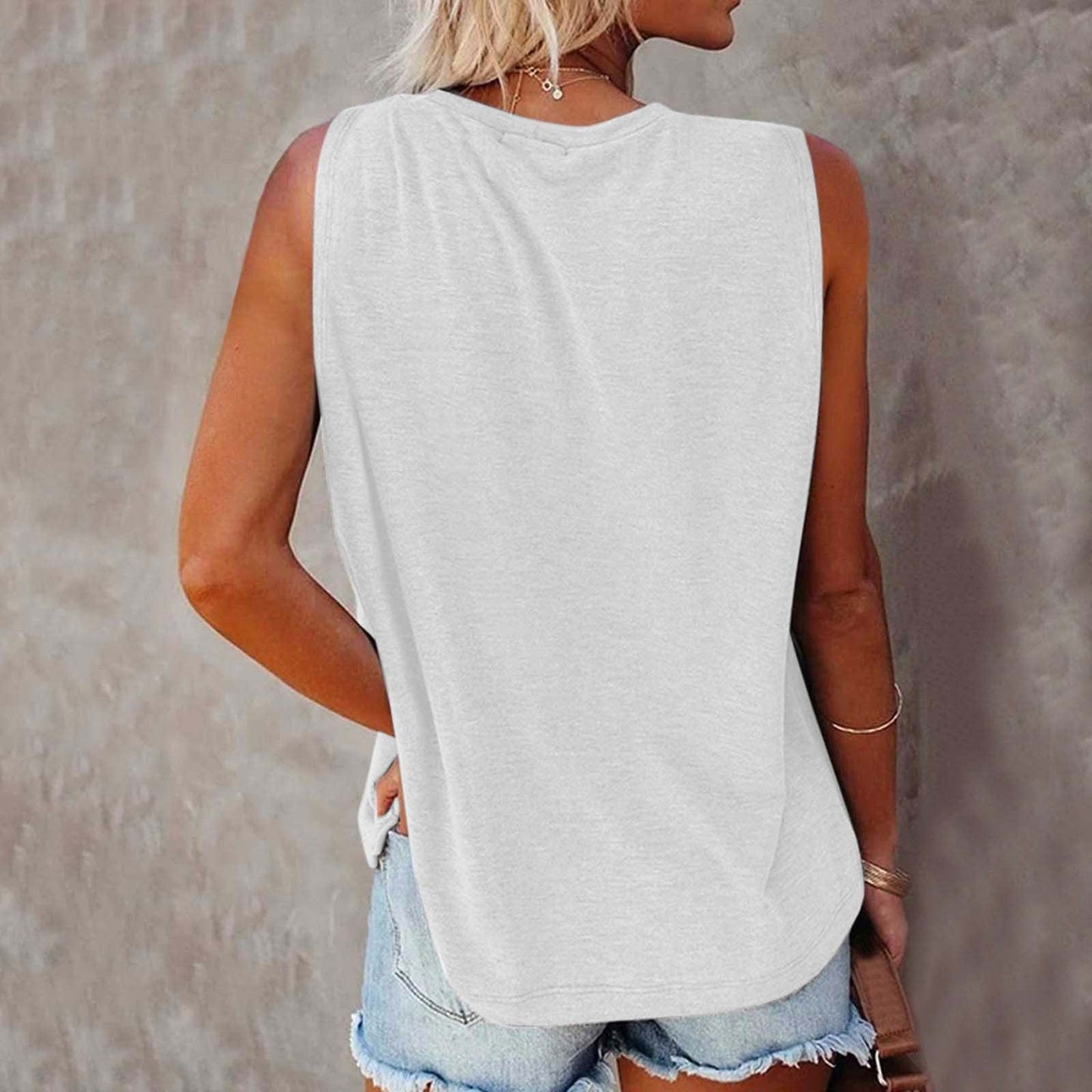 Top Gun Casual Printed Tank Top - Seldom Seen Styles