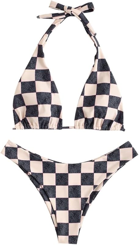 Triangle Bikini for Women 2 Piece Halter Bikini Sets Sexy High Cut Bathing Suit Side Tie Swimsuits - Seldom Seen Styles