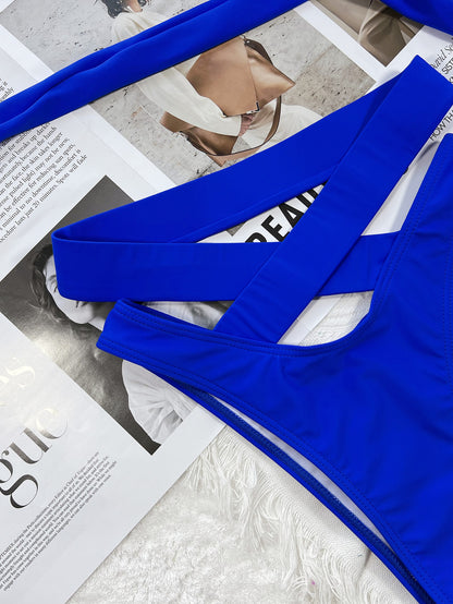 Two Piece Bikini Sets for Women High Waisted Bikini Push Up Swimsuit Halter Wrap Criss Cross Bathing Suit - Seldom Seen Styles