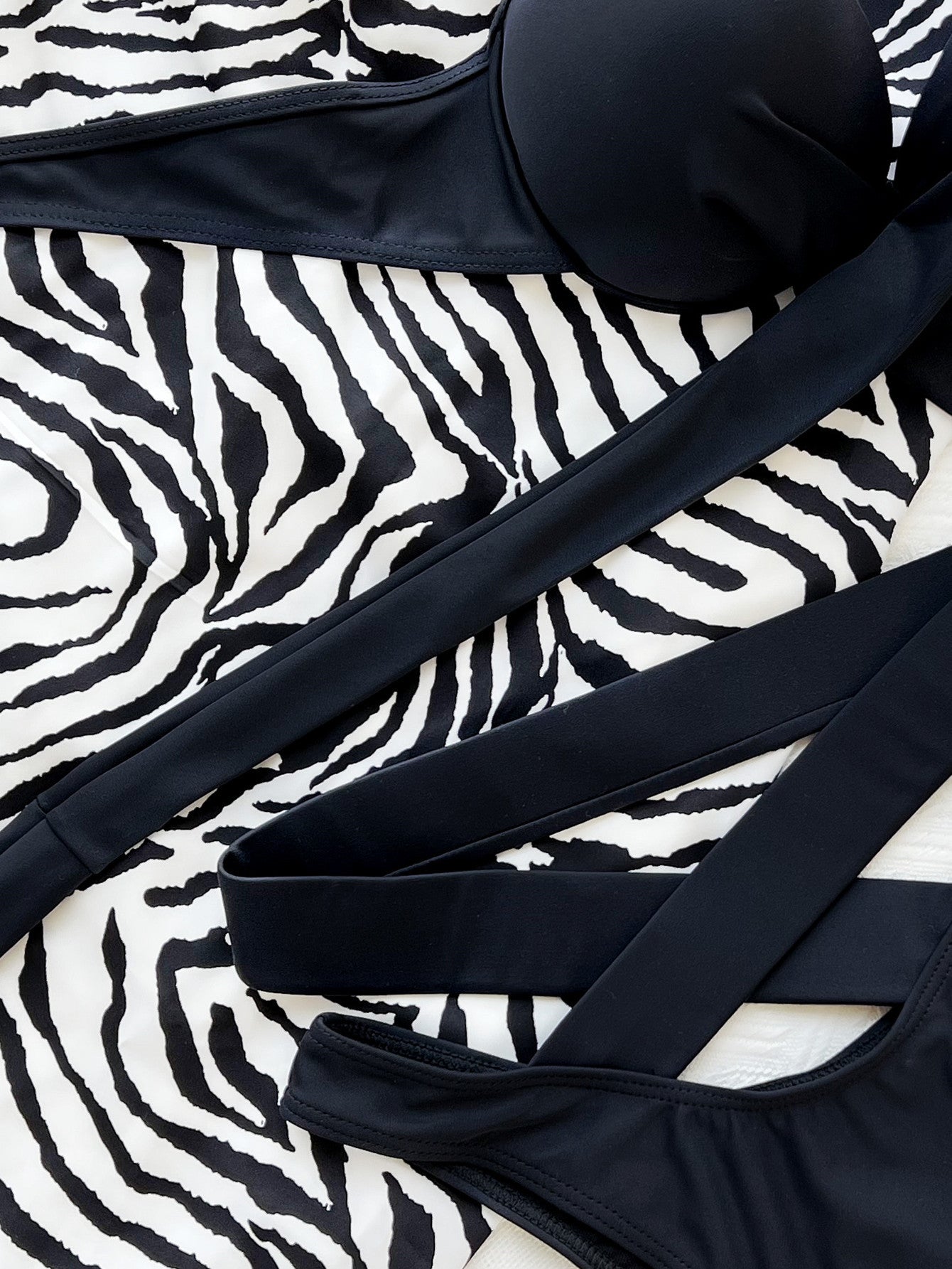 Two Piece Bikini Sets for Women High Waisted Bikini Push Up Swimsuit Halter Wrap Criss Cross Bathing Suit - Seldom Seen Styles