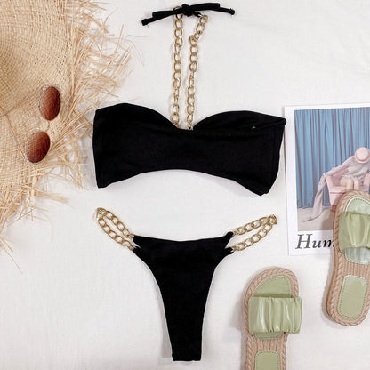 Underwire Bikini Top V-Wired Ruched Swimwear Two Piece Gradient Bikini Sets Tie Side Bathing Suits - Seldom Seen Styles