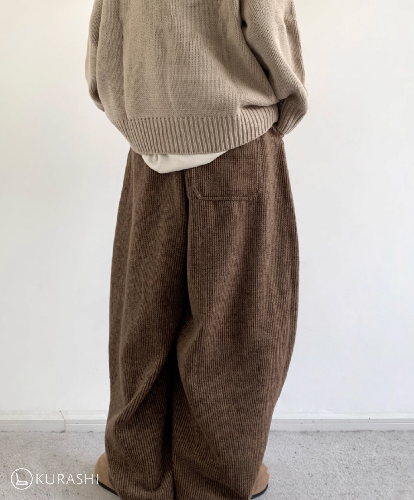 Corduroy Knit-Waist Lounge Pants - Seldom Seen Styles
