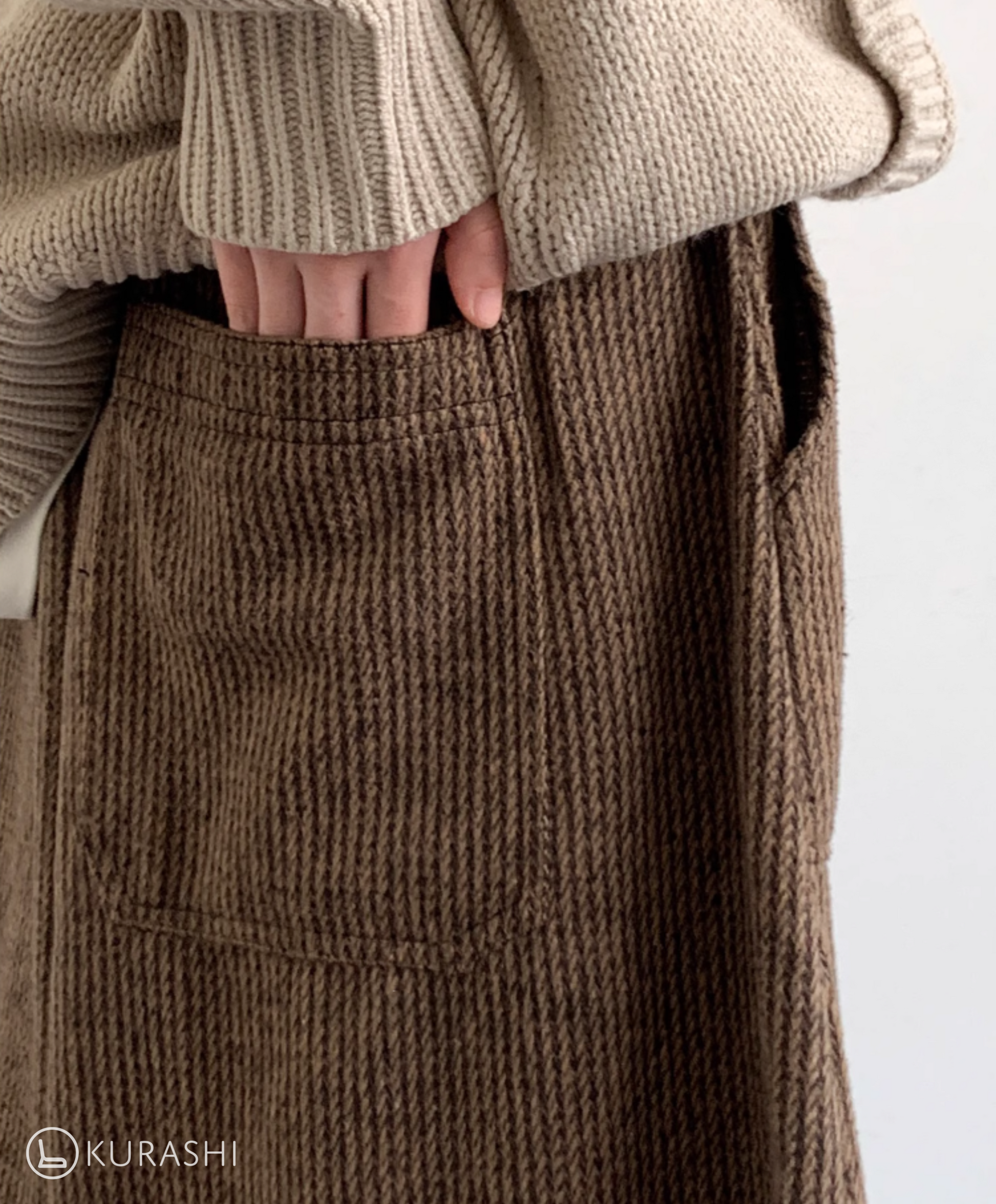 Corduroy Knit-Waist Lounge Pants - Seldom Seen Styles