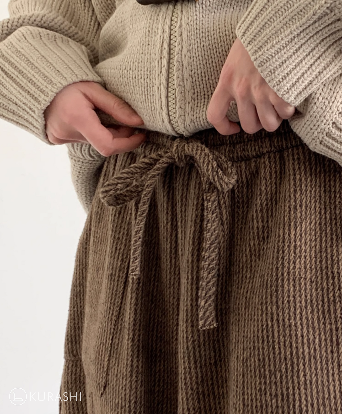 Corduroy Knit-Waist Lounge Pants - Seldom Seen Styles