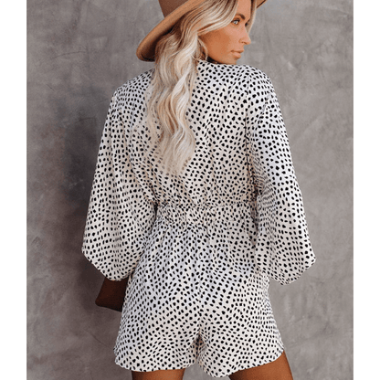 V-Neck Wide Leg Romper - Seldom Seen Styles