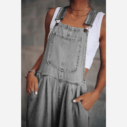 Vintage Boho Denim Wide Leg Overalls - Seldom Seen Styles