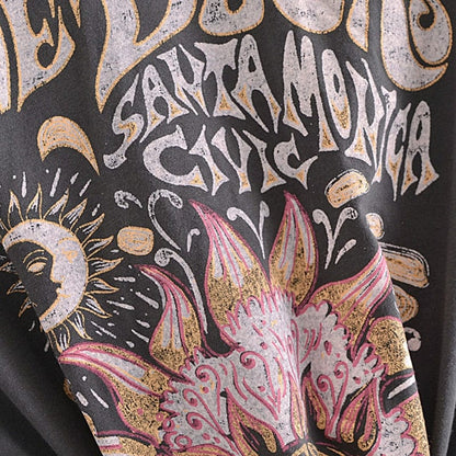 Vintage Print Short Sleeve Top - Seldom Seen Styles