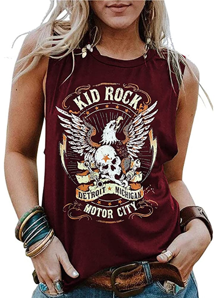 Vintage Retro Rock n Roll Graphic Tank Top - Seldom Seen Styles