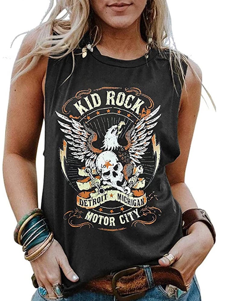 Vintage Retro Rock n Roll Graphic Tank Top - Seldom Seen Styles
