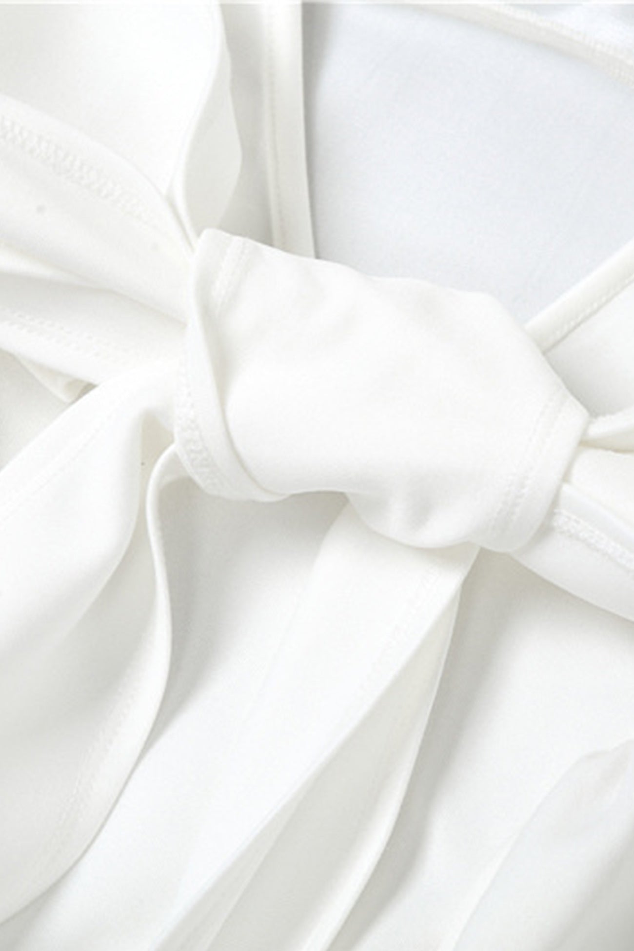 White Backless Tie-back Ruched Dress - Seldom Seen Styles