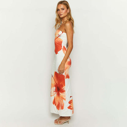 Arizona White Floral Print Maxi Dress