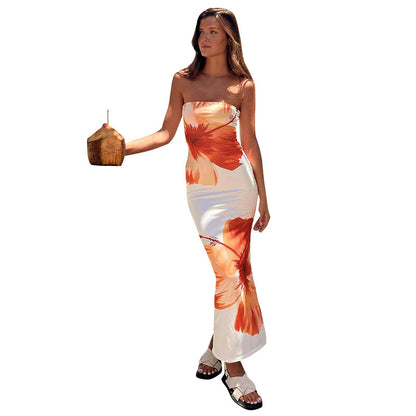 Arizona White Floral Print Maxi Dress