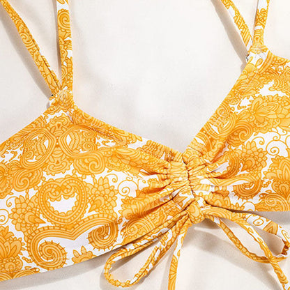 Winnie Amoeba Print Bandeau Style Bikini - Seldom Seen Styles