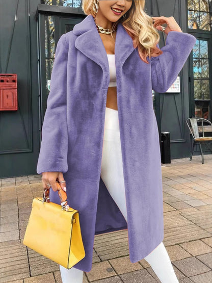 Women Faux Fur Full Length Winter Coat Warm Fluffy Fleece Long Parka Jacket Thick Plus Size Sherpa Outerwear Overcoat - Seldom Seen Styles