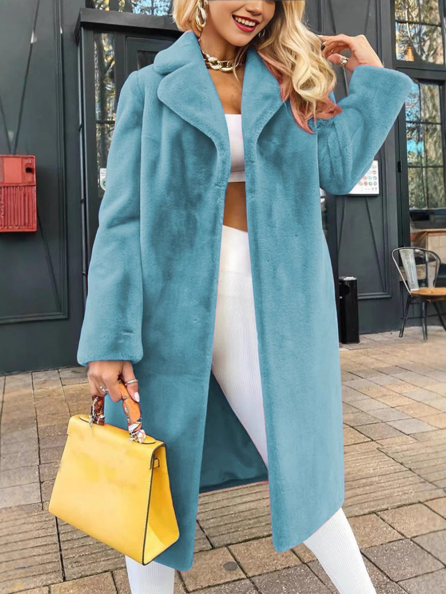 Women Faux Fur Full Length Winter Coat Warm Fluffy Fleece Long Parka Jacket Thick Plus Size Sherpa Outerwear Overcoat - Seldom Seen Styles