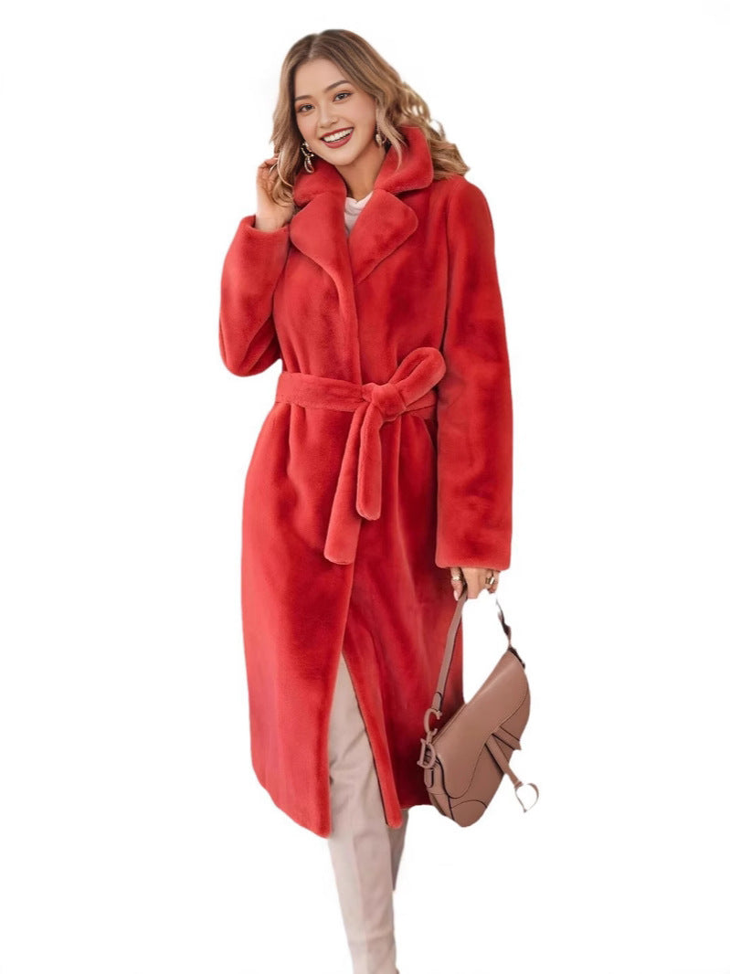 Women Faux Fur Full Length Winter Coat Warm Fluffy Fleece Long Parka Jacket Thick Plus Size Sherpa Outerwear Overcoat - Seldom Seen Styles