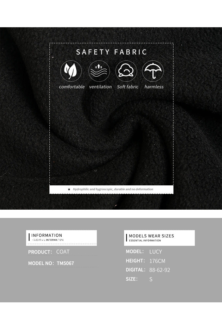 Women Fleece Button Down Open Front Cardigan Jacket Color Block Trim Crew Neck Long Sleeve Casual Jackets with Pockets - Seldom Seen Styles