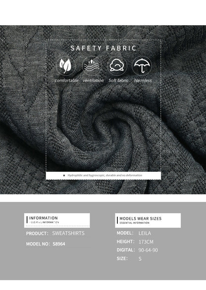 Women Long Sleeve Casual Sweatshirt V Neck Textured Trendy Comfy Vintage Fall Pullover Sweatshirts Top - Seldom Seen Styles