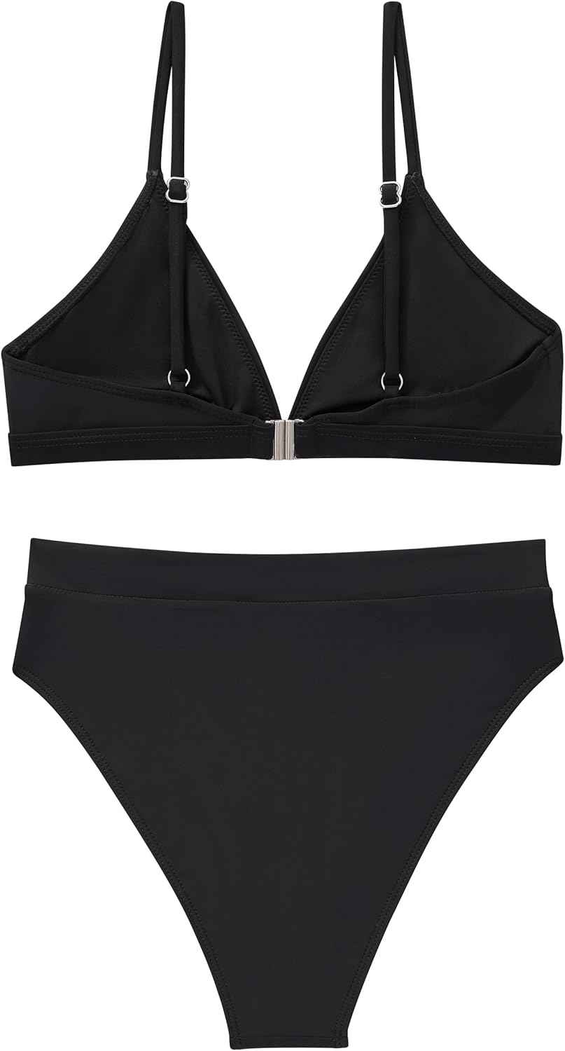 Women Sexy High Waisted 2 Piece Bikini Sets Triangle High Cut Swimsuits - Seldom Seen Styles