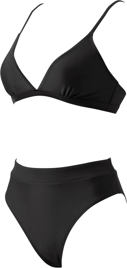Women Sexy High Waisted 2 Piece Bikini Sets Triangle High Cut Swimsuits - Seldom Seen Styles