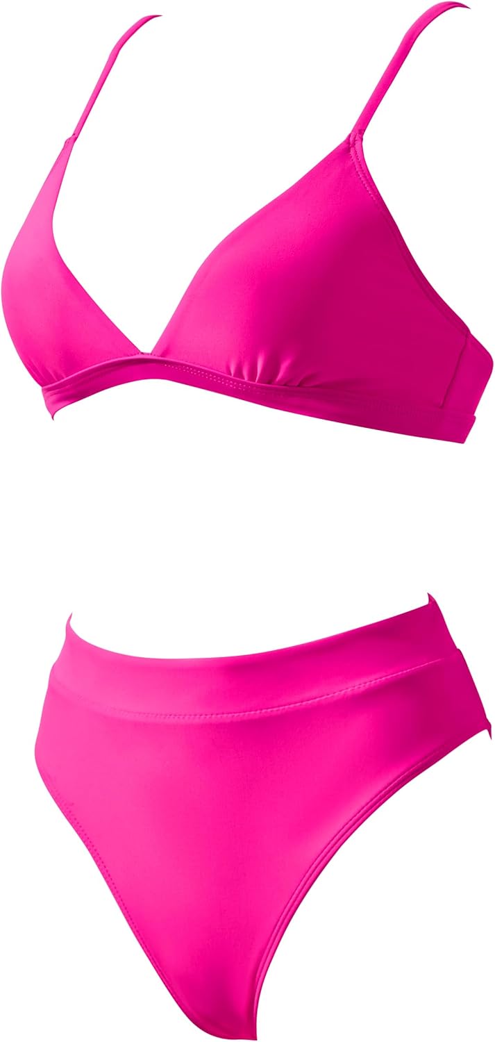 Women Sexy High Waisted 2 Piece Bikini Sets Triangle High Cut Swimsuits - Seldom Seen Styles