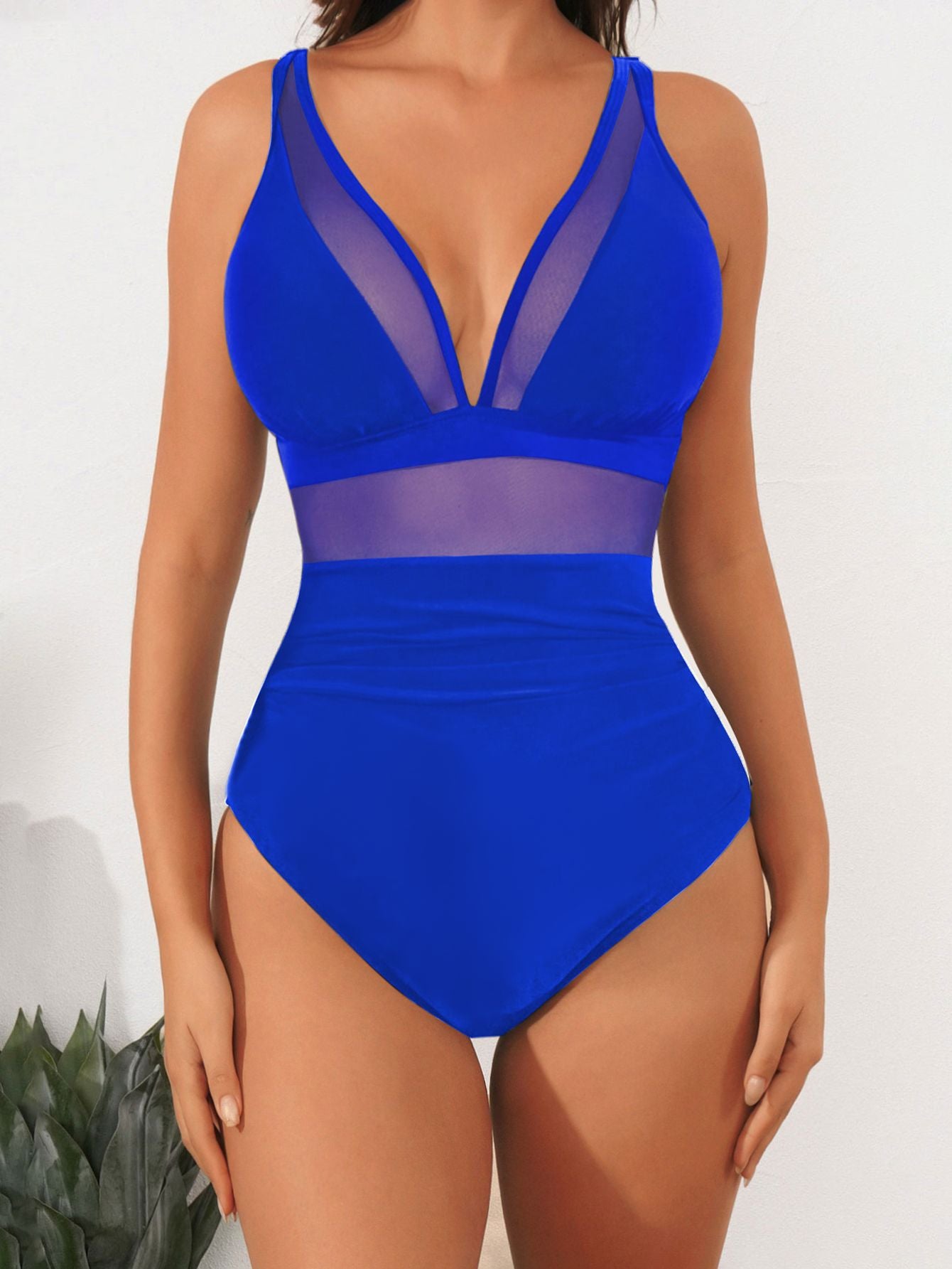 Women Sexy Mesh Tummy Control Swimsuit Push Up High Waisted Bathing Suit - Seldom Seen Styles