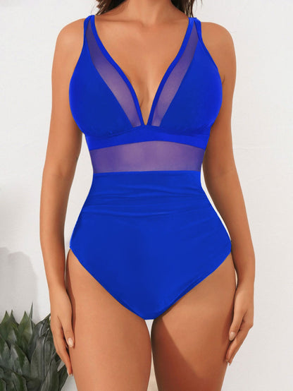 Women Sexy Mesh Tummy Control Swimsuit Push Up High Waisted Bathing Suit - Seldom Seen Styles