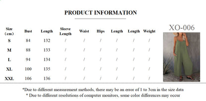 Women Summer Casual Sleeveless Spaghetti Strap Boho Wide Leg Jumpsuits Rompers Dressy 2025 Trendy Outfits Clothes - Seldom Seen Styles