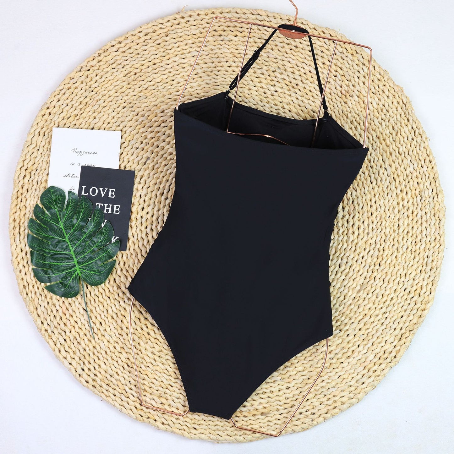 Women Tummy Control One Piece Swimsuits Strapless Bandeau Bathing Suits Slimming Halter Swimwear - Seldom Seen Styles