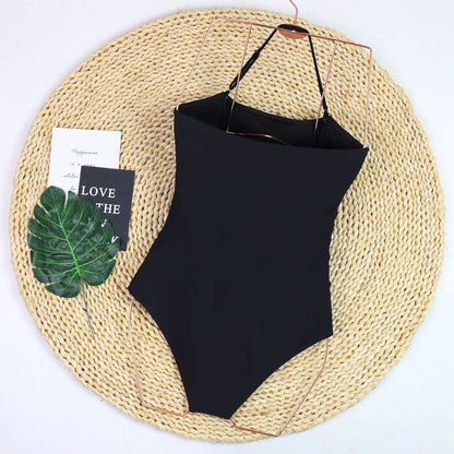 Women Tummy Control One Piece Swimsuits Strapless Bandeau Bathing Suits Slimming Halter Swimwear - Seldom Seen Styles