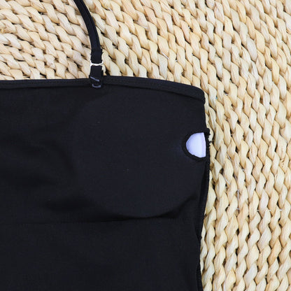 Women Tummy Control One Piece Swimsuits Strapless Bandeau Bathing Suits Slimming Halter Swimwear - Seldom Seen Styles