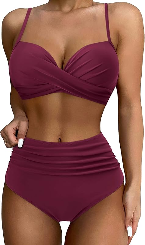 Women Twist High Waisted Bikini Sexy Push Up Two Piece Swimsuits - Seldom Seen Styles