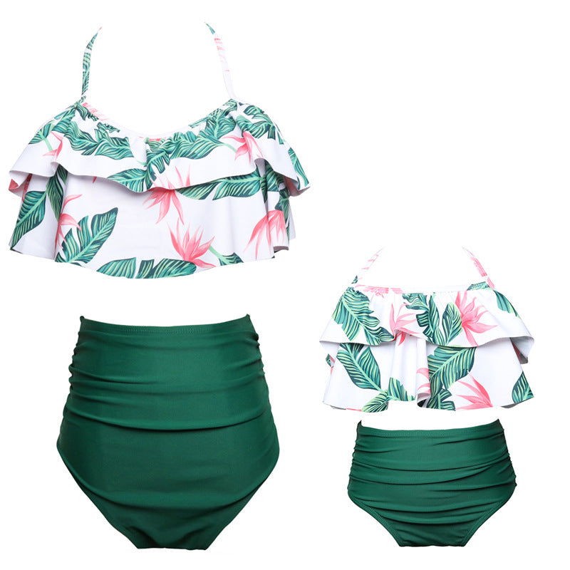 Women Two Piece Swimsuits High Waisted Bikini Teen Ruffle Tummy Control Bottoms Halter Bathing Suits - Seldom Seen Styles